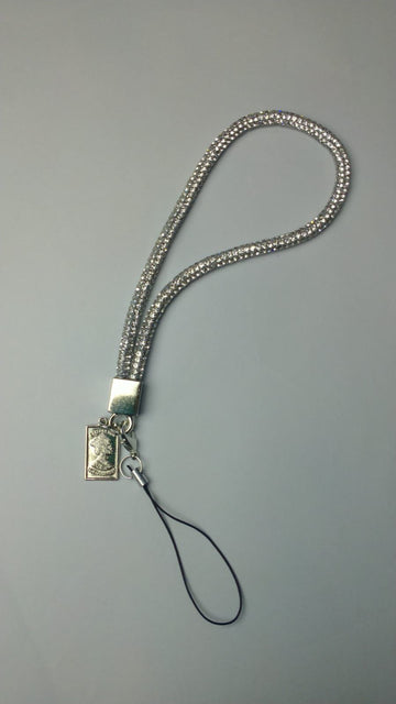 Mobile Charm Lanyard Rhinestone Glitter Keychain Anti-lost Crystal Hanging Rope